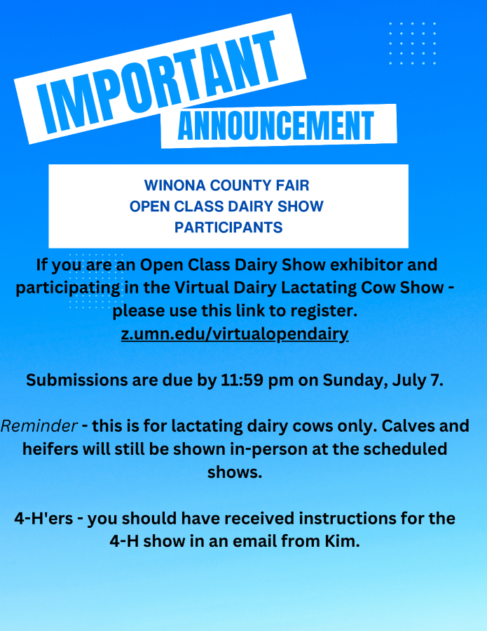 dAIRY SHOW LINK Winona County Minnesota Fair